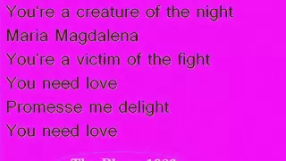 Sandra- Maria magdlena With Lyrics