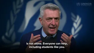 UN High Commissioner for refugees addresses Model UN students
