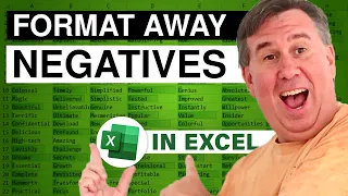 Excel - Easy Way to Hide All Negative Values in Excel - Episode 553