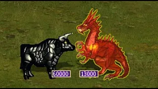 Heroes 3 - 60 000 Deadly Gorgons vs 13 000 Crystal Dragons