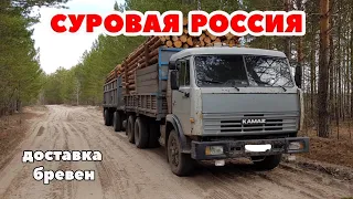 ETS 2 🔴СУРОВАЯ РОССИЯ, ДОСТАВКА БРЕВЕН НА КАМАЗЕ, КОНВОЙ С МОДАМИ / Logitech G27 gameplay