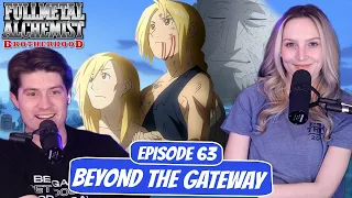 BROTHERS REUNITED! | FullMetal Alchemist: Brotherhood Reaction | Ep 63, "Beyond the Gateway"