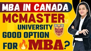 McMaster University, Canada🔥 || Eligibility👍 || Fees 86K😱 || Duration🤔 || Placement🤑 #mbaincanada