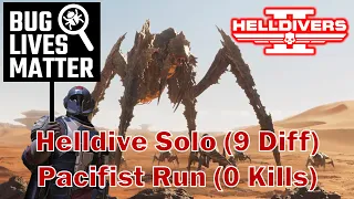 Solo Pacifist Helldive Max 9 Difficulty (0 Kills) | Blitz Search & Destroy Mission | HELLDIVERS 2