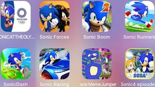 Playing Sonic Dash,Sanic Jumper,Sonic Racing,Sonic Forces,SONIC AT THE OLYMPIC Best 8 Game For Ipad