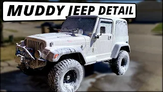 DEEP WASH a MUDDY Jeep Wrangler and Engine Bay Detail | AndRem Detail