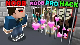 Minecraft NOOB vs PRO vs HACKER : HOW THE GIRLS ESCAPE FROM PRISON? IN MINECRAFT! ANIMATION!
