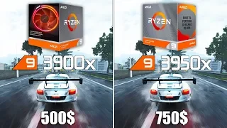 Ryzen 9 3950x OC vs Ryzen 9 3900x OC Test in 8 Games