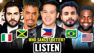 LISTEN - Marcelito 🇵🇭 vs. Gabriel 🇧🇷 vs. Trevin 🇺🇲 vs. Dalton 🇯🇲 vs. Andrea 🇮🇹 | Who sang it best?