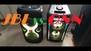 JBL Partybox 110 🆚  Onn Large Party Speaker - Both Plugged In🔌   The Legend vs. the Budget Banger 🍿