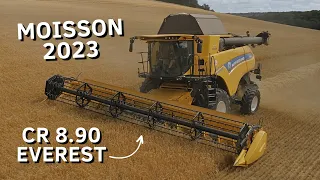 😱 MOISSON 2023 en pente | NEW HOLLAND CR 8.90 EVEREST 🌾⛰️ !!