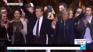 France: President-Elect Emmanuel Macron sings the French anthem La Marseillaise