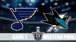 Blues VS Sharks Game 1 Сент Луис Сан Хосе Плей-офф, 1/2 финала, Обзор матча