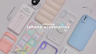 unboxing iphone xs max accessories ☁️ | cute cases & more