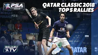 Squash: Qatar Classic 2018 - Top 5 Rallies