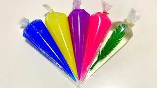 Making Clear Slime With Piping Bags | Satisfying Clear Slime, ASMR Slime