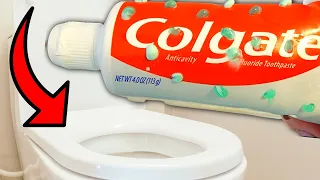 PUT THIS in Your Toilet Tank and watch what happens 💥 (Amazing TRICK) 🤯