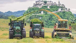 Grünroggen Ernte 2020 | Biogasaction in Österreich | John Deere, Fendt und New Holland Traktoren