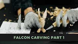 Easy Whittling Projects - Falcon Carving Out of Wood Part 1