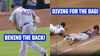 8 minutes of pitchers making INCREDIBLE defensive plays!