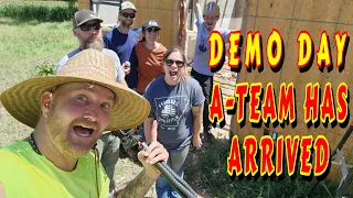 TIME FOR TEAR DOWN!!! |tiny house, homesteading, off-grid, cabin build, DIY, HOW TO sawmill tractor