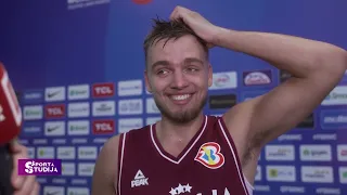 Bertāns un Žagars pēc uzvaras pār Franciju | Basketbols