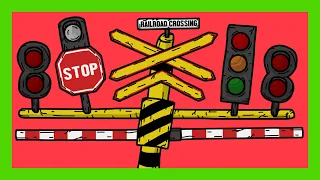 Wow! Funny Railroad Crossing Train Animation - Level Crossings, Signals, and Signs