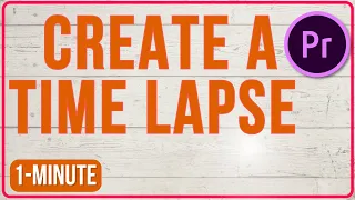 How to Create a Time Lapse from Video Premiere Pro  #adobepremierepro