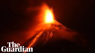 Guatemala's Fuego volcano bursts red-hot lava and ash in latest eruption