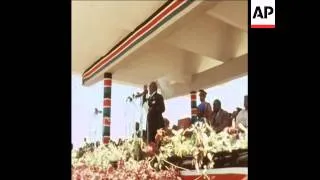 SYND 12-12-73 CEREMONY TO MARK KENYA'S 10TH YEAR OF INDEPENDENCE