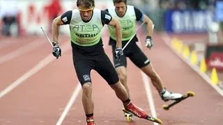 Petter Northug og Marcus Hellner i Bislett Games 2011