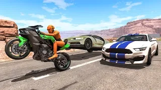 Wheelie Crashes #1 - BeamNG DRIVE