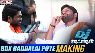 Box Baddalai Poye Song Making || DJ Song Promos || Allu Arjun, Pooja Hegde, Harish Shankar || DSP