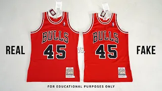 How To Spot a FAKE "Authentic" Mitchell & Ness Throwback Jersey | BE VERY CAREFUL!!!!!