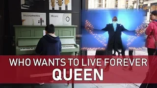 Queen Who Wants To Live Forever played on Public Street Piano Cole Lam 12 Years Old