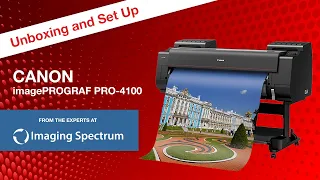 Watch the Unbox and Setup of the Canon imagePROGRAF PRO-4100 44" Large Format Inkjet Printer