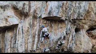 Koutalianos (7a+ / 5.12a) at Hasia Cave, Platosi, Athens