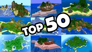 TOP 50 BEST SURVIVAL ISLAND SEEDS for MINECRAFT BEDROCK EDITION! (PE, Xbox, PS4, Switch & W10)