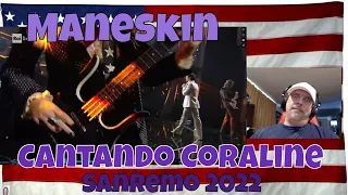 Maneskin cantando Coraline - Sanremo 2022 - Wow so emotional! beautiful in all ways! REACTION