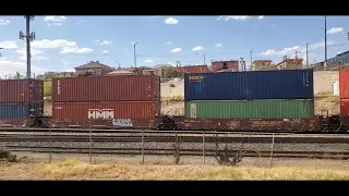 Amtrak and Union Pacific trains in downtown El Paso TX 05/22/21