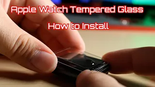 Tempered Glass Screen Protector For Apple Watch ⌚️ ☑️(How to install) #satisfying