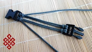 How to Make Four Strand Core Double Cow's Hitch Buckle Tutorial