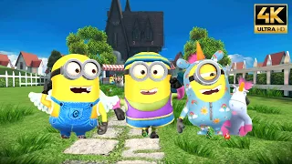 Despicable Me Minion Rush Residential Area with Bratt's Workout Fluffycorn Carl n Cupid minions - 4K