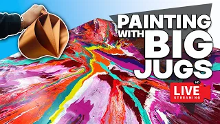 Impossible BIG CUP paint pour - 2 x Canvases, 4 x Cups, 19 x Colors!