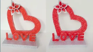♥️ valentine day special ♥️craft ideas for glitter sheet || my craft and mi ||