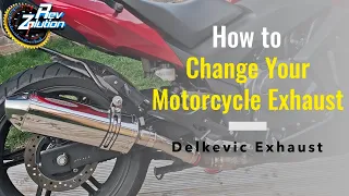 HOW TO INSTALL A MOTORCYCLE EXHAUST | DELKEVIC  EXHAUST | - Installation on the Honda CBF 1000