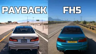 Need For Speed Payback vs Forza Horizon 5 - BMW M5 -  Sound & Speed Comparison