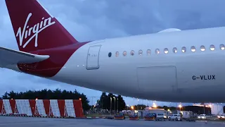 Virgin A350-1000 walkround at Glasgow airport 18/08/2019.