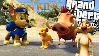 Paw Patrol VS The Lion King MOD (GTA 5 PC Mods Gameplay)