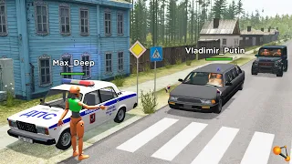 ИНСПЕКТОР ДПС ОСТАНОВИЛ КОРТЕЖ ПРЕЗИДЕНТА И БЫЛ УВОЛЕН | BeamNG.drive Online